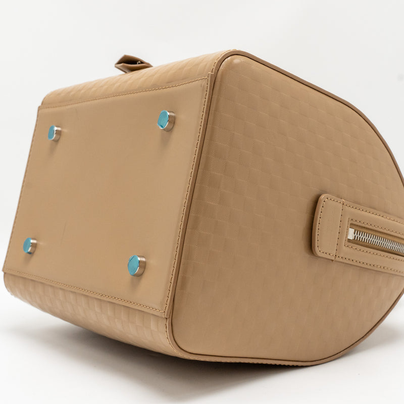 Louis Vuitton Speedy Cube MM Damier Facette Patent Leather Beige SHW