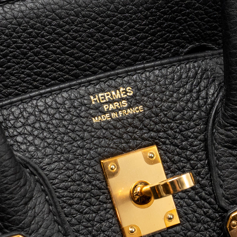Hermes Birkin 25 Togo Black RGHW Stamp D