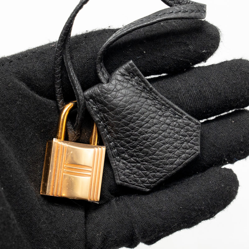 Hermes Birkin 25 Togo Black RGHW Stamp D