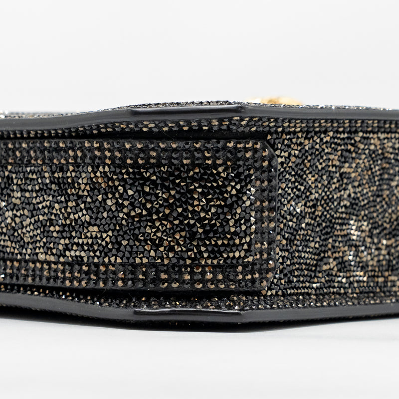 Bvlgari Serpentine Mini Tote Bag Crystal Sparkle Calfskin Antique Bronze/Gold GHW
