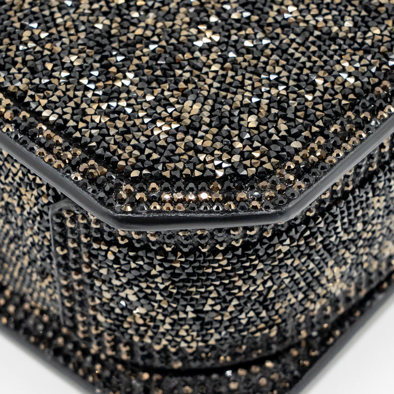 Bvlgari Serpentine Mini Tote Bag Crystal Sparkle Calfskin Antique Bronze/Gold GHW