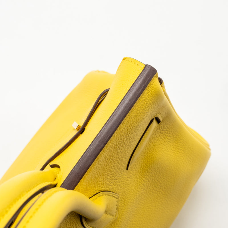 Hermes Birkin 30 Taurillon Novillo Jaune De Naples GHW Stamp D
