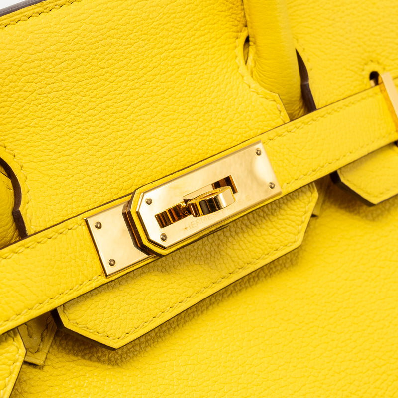 Hermes Birkin 30 Taurillon Novillo Jaune De Naples GHW Stamp D