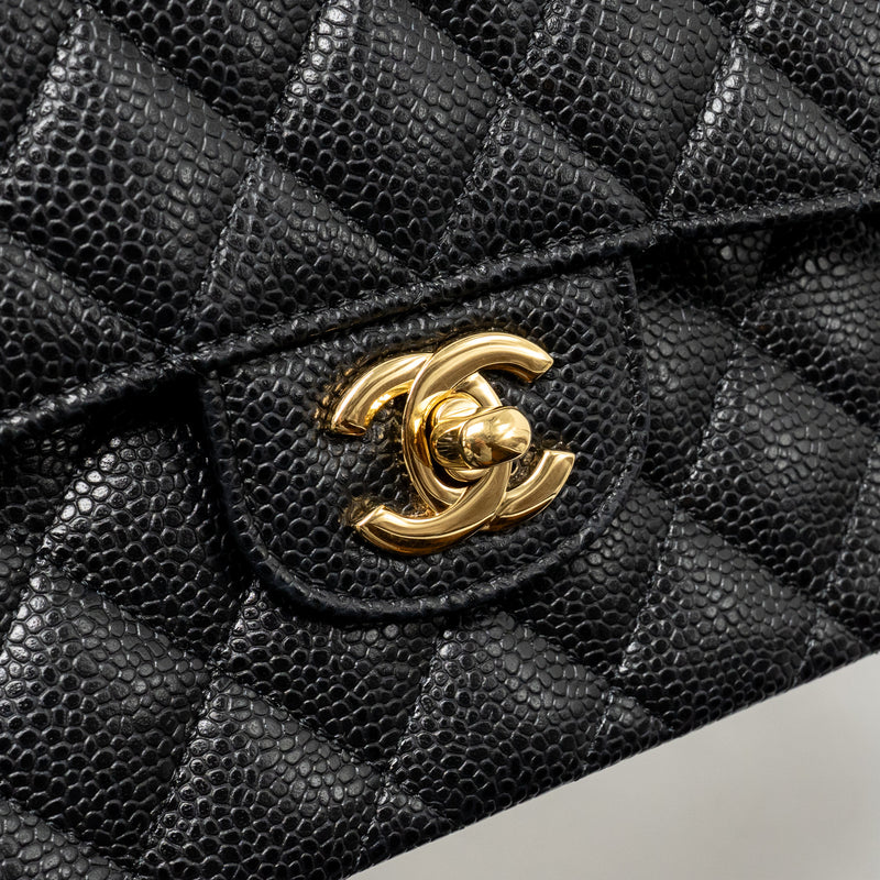 Chanel Small Classic Double Flap Bag Caviar Black GHW (Microchip)