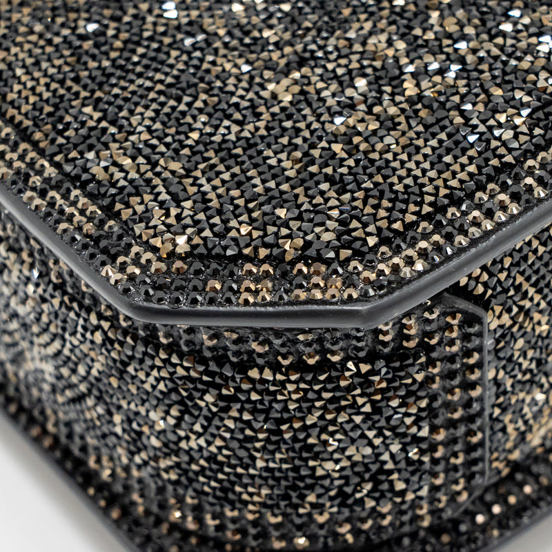 Bvlgari Serpentine Mini Tote Bag Crystal Sparkle Calfskin Antique Bronze/Gold GHW