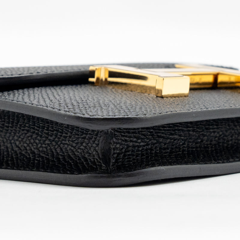 Hermes Constance Slim Epsom Black GHW Stamp B