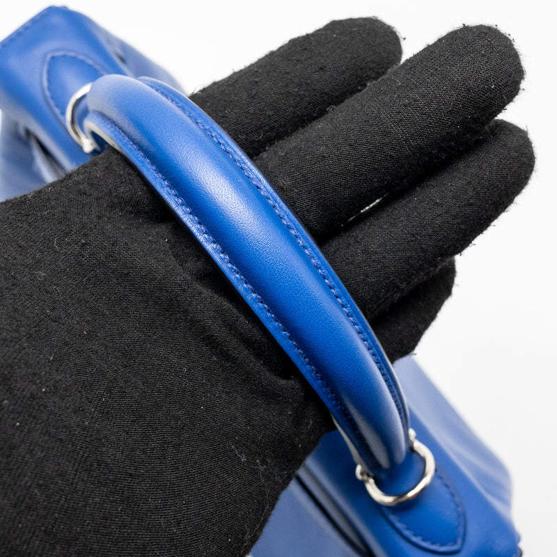 Hermes Kelly 25 Swift Blue Royal SHW Stamp U