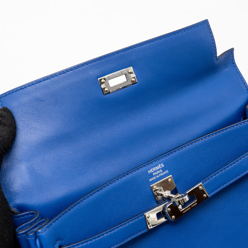 Hermes Kelly 25 Swift Blue Royal SHW Stamp U