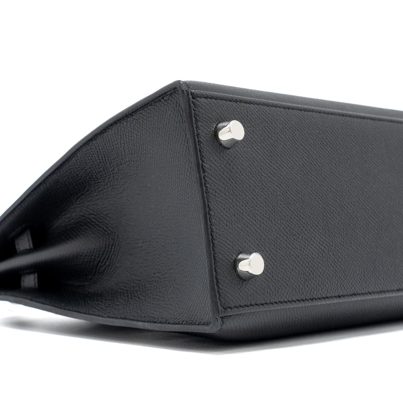 Hermes Kelly 25 Epsom Black SHW Stamp B