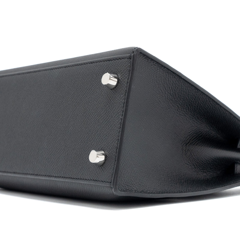 Hermes Kelly 25 Epsom Black SHW Stamp B