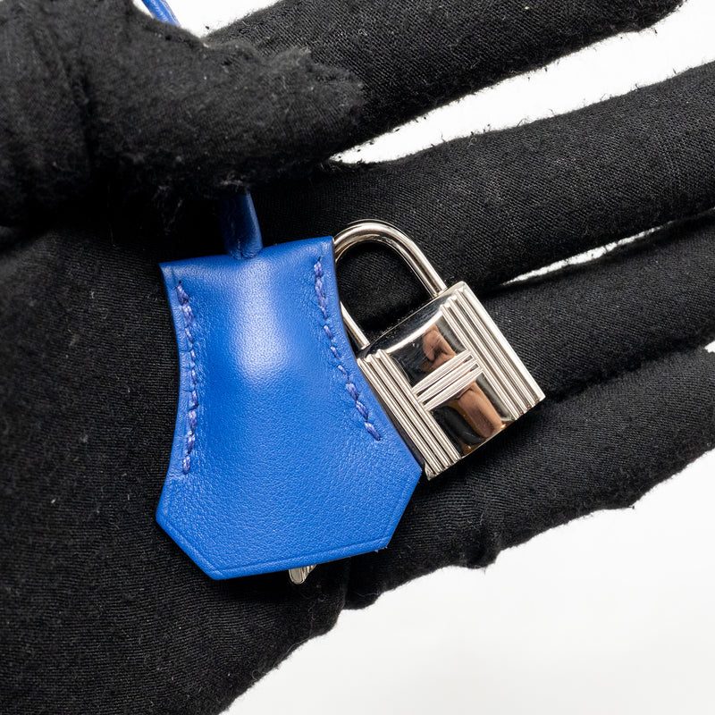 Hermes Kelly 25 Swift Blue Royal SHW Stamp U