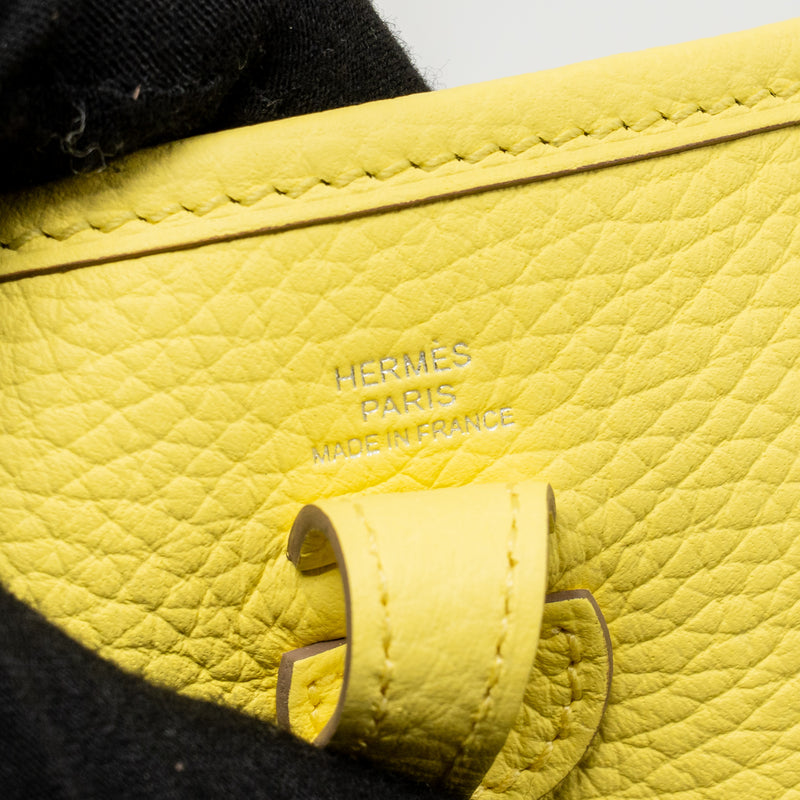 Herme Mini Evelyne Clemence Limoncello SHW Stamp W