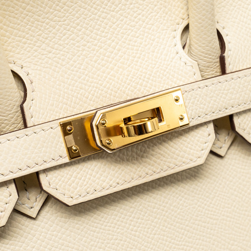 Hermes birkin 25 epsom nata GHW stamp z