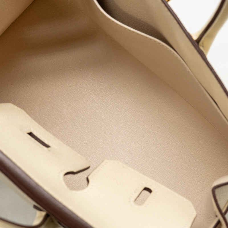 Hermes birkin 25 epsom nata GHW stamp z