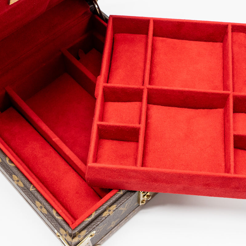 Louis Vuitton Coffret Joaillerie monogram canvas rouge fusion