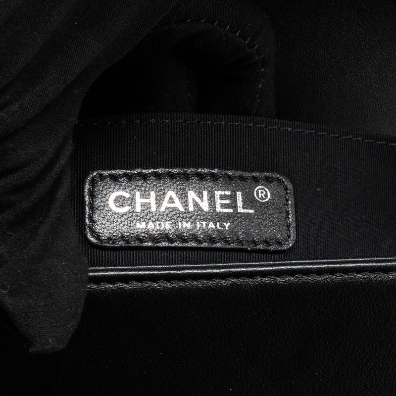 Chanel Medium Boy Bag Calfskin Black Ruthenium Hardware