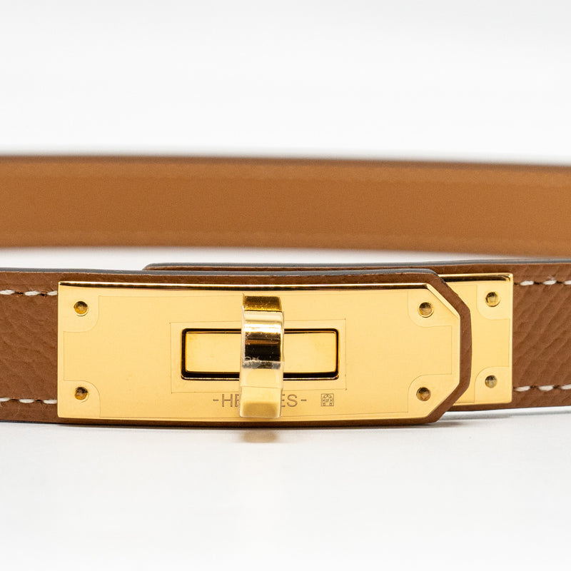 Hermes Kelly 18 Belt Epsom Gold GHW Stamp B
