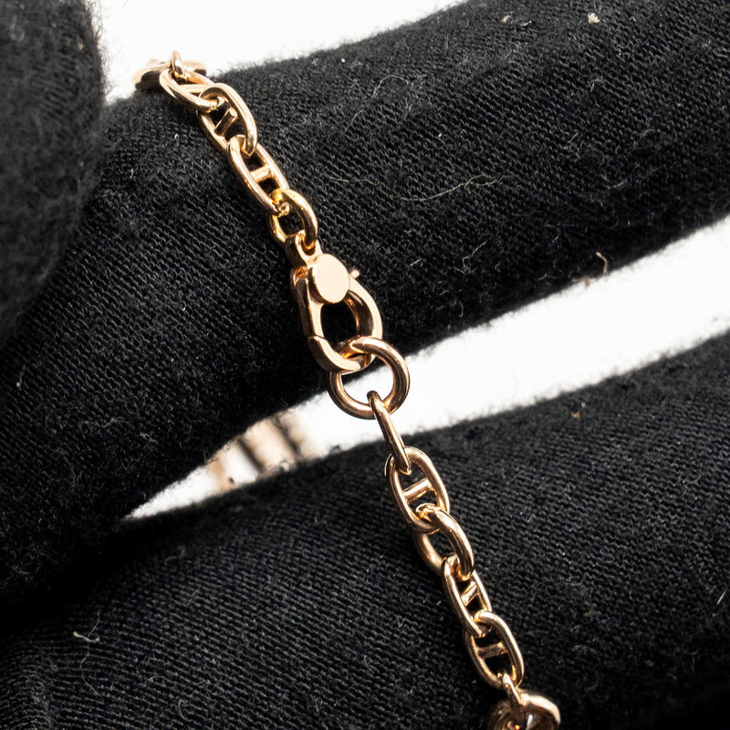 Hermes Size SH Chaine d’ancre Punk Bracelet, Medium Model, Rode Gold/Diamonds
