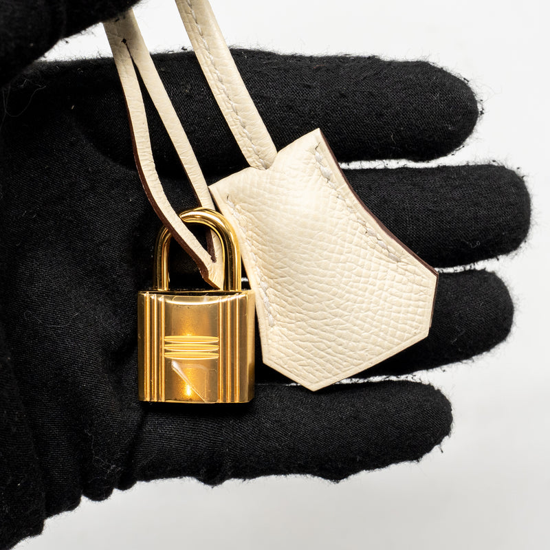 Hermes birkin 25 epsom nata GHW stamp z