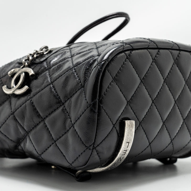 Chanel Mountain Backpack Quilted Calfskin Black Ruthenium Hardware