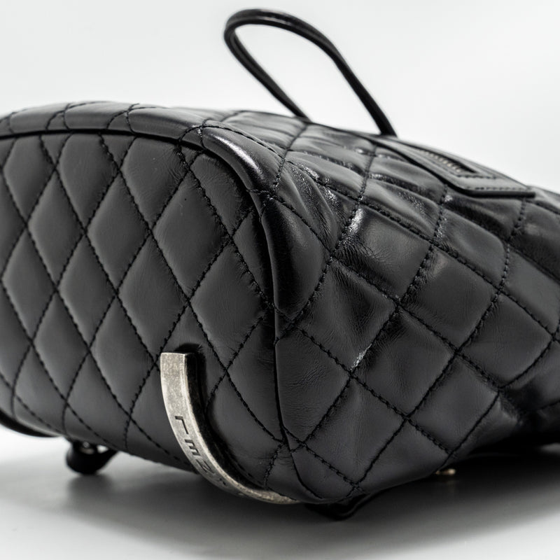 Chanel Mountain Backpack Quilted Calfskin Black Ruthenium Hardware