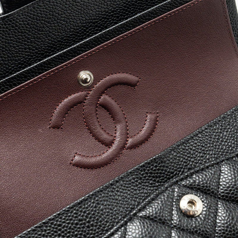 Chanel Small Classic Double Flap Bag Caviar BLACK SHW (Microchip)