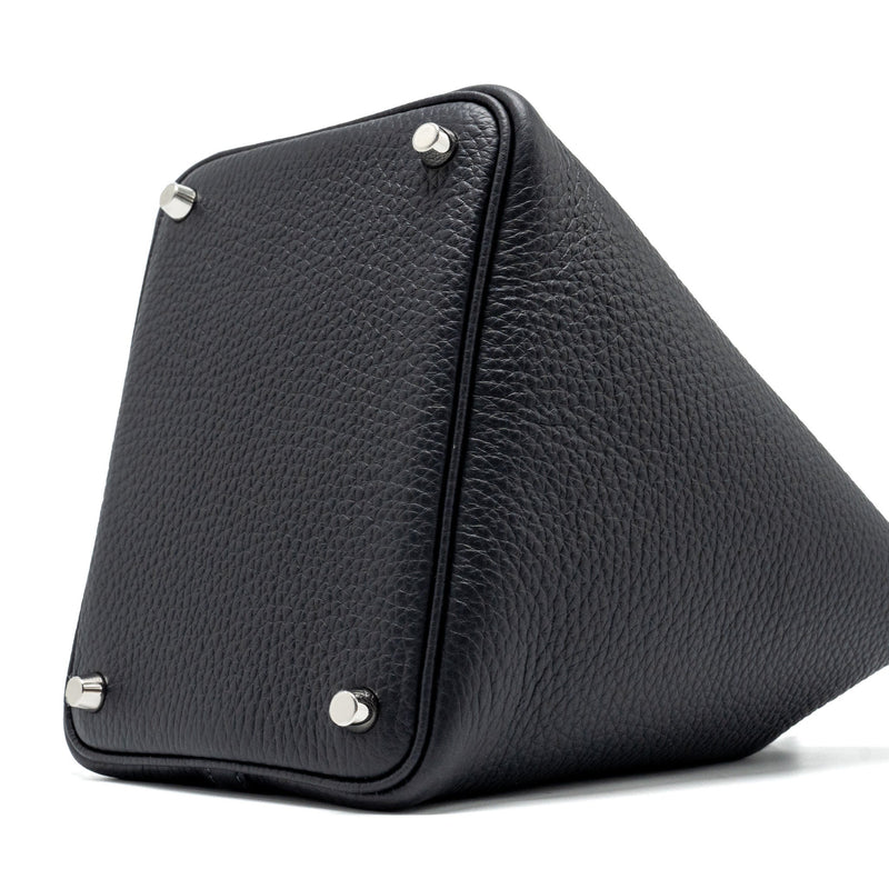 Hermes picotin 18 lock bag clemence Caban SHW stamp B