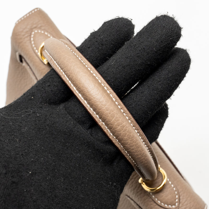 Hermes Kelly 25 Togo Etoupe GHW Stamp K