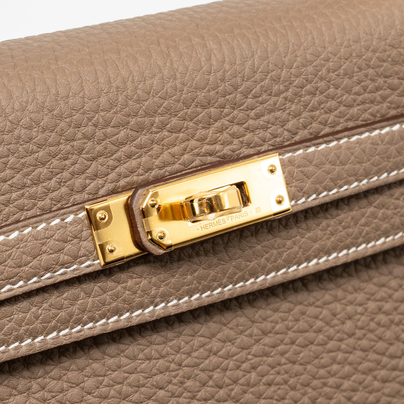 Hermes Kelly 25 Togo Etoupe GHW Stamp K