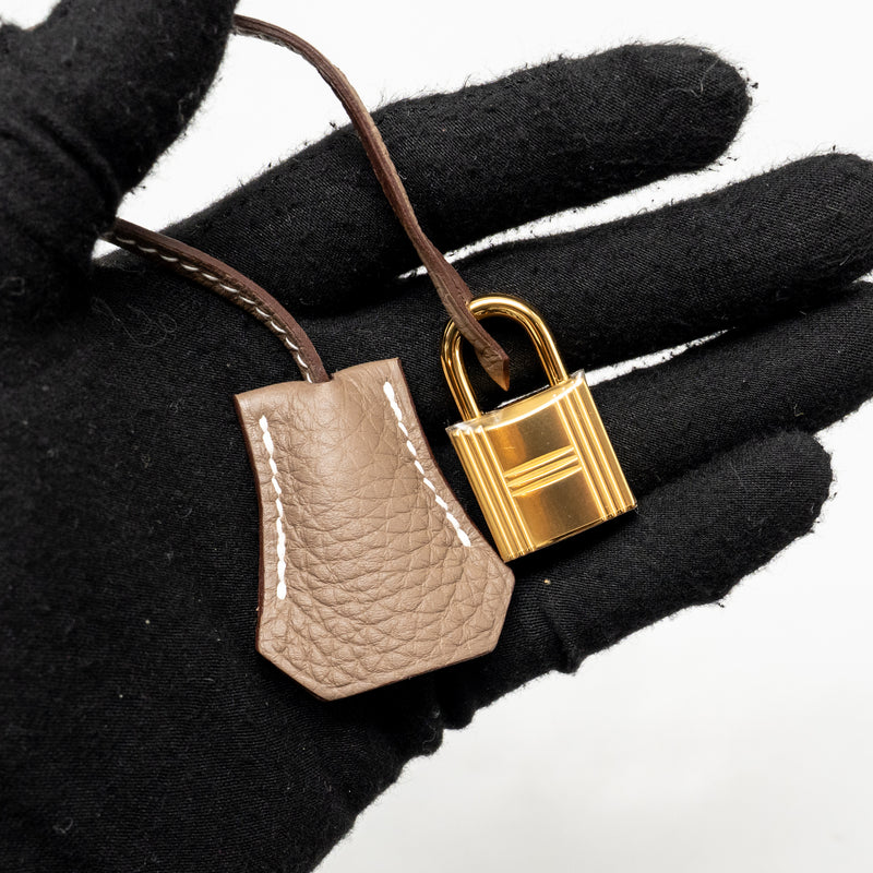 Hermes Kelly 25 Togo Etoupe GHW Stamp K