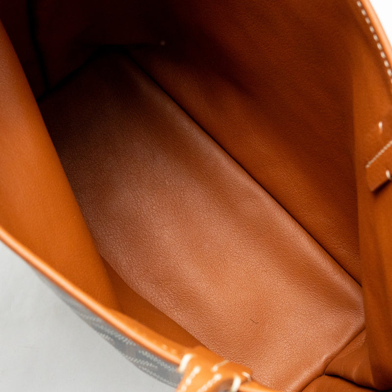 Goyard Mini Anjou Tote Bag Goyardine Canvas/Calfskin Tan SHW
