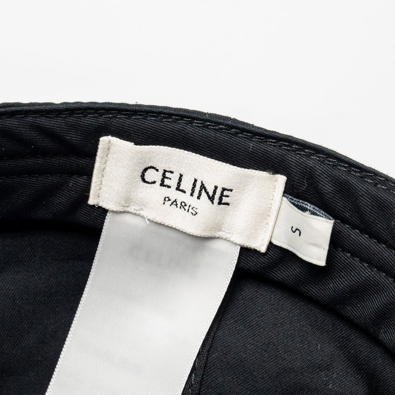 Celine Size S Triomphe Bob and Baseball Cap Cotton Black (Sell in Set)