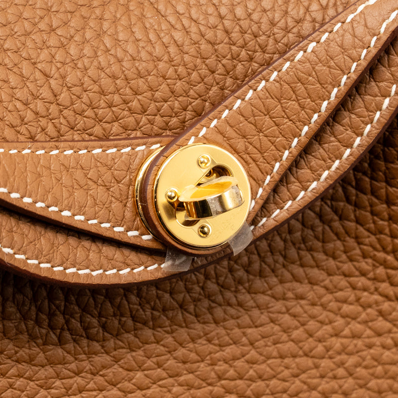 Hermes Mini Lindy II Clemence Gold GHW Stamp K
