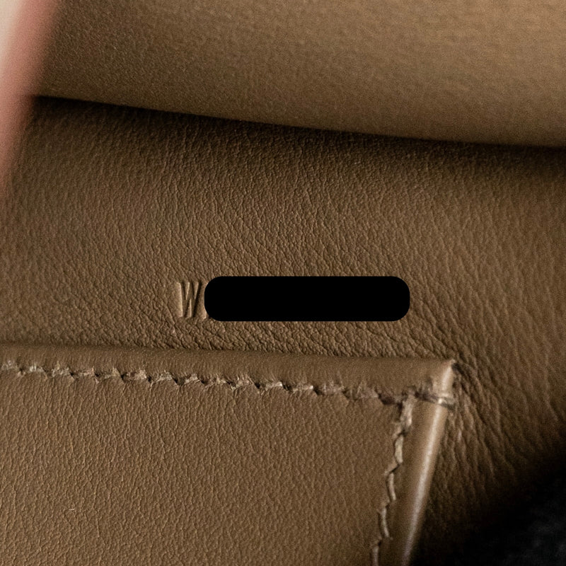 Hermes Mini Kelly Pluch Grizzly/Swift/Mouton Merinos Gris Caillou/Ecru/Etoupe SHW Stamp W