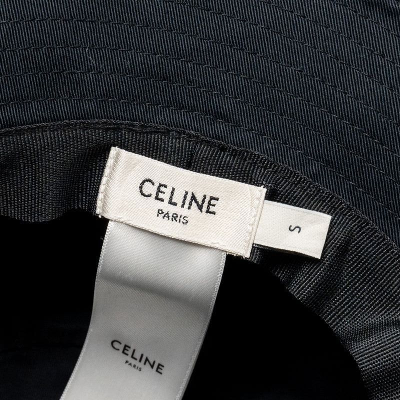 Celine Size S Triomphe Bob and Baseball Cap Cotton Black (Sell in Set)