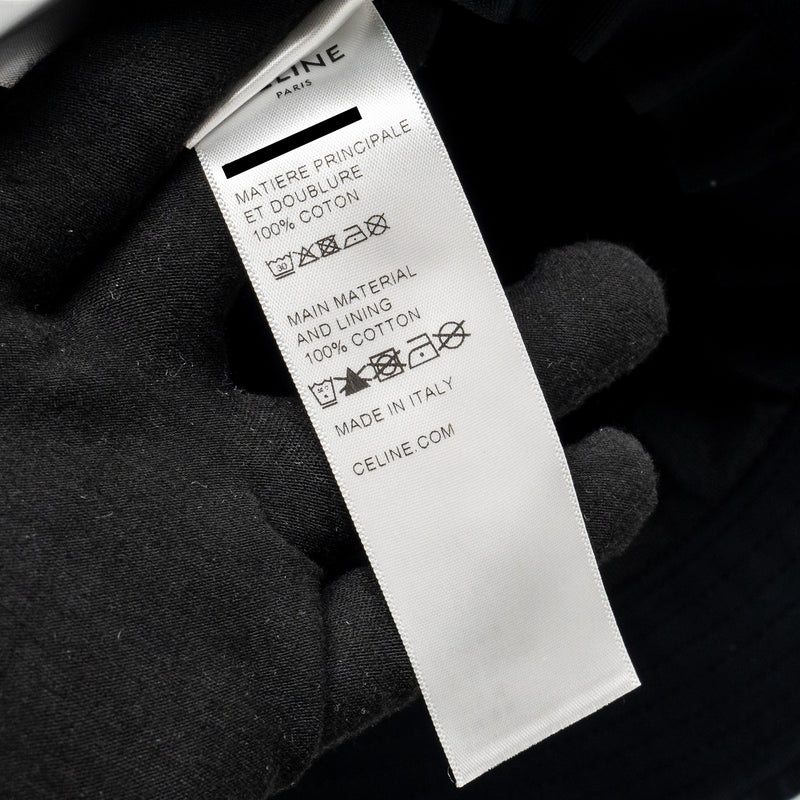 Celine Size S Triomphe Bob and Baseball Cap Cotton Black (Sell in Set)