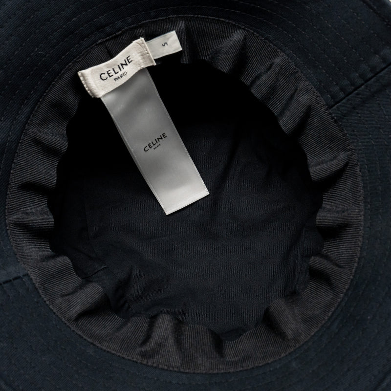 Celine Size S Triomphe Bob and Baseball Cap Cotton Black (Sell in Set)