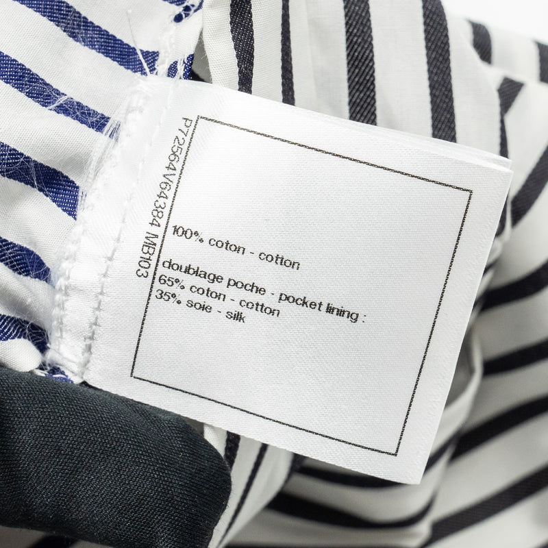 Chanel size 34 22S Long skirt cotton grey/black