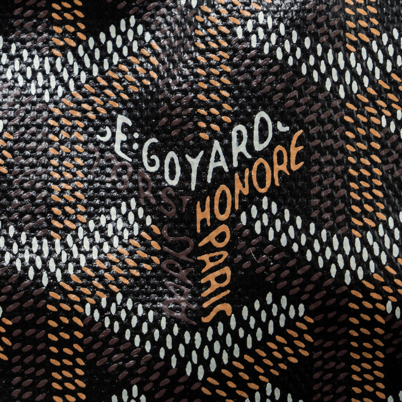 Goyard saint Louis PM tote bag goyardine canvas black / multicolor