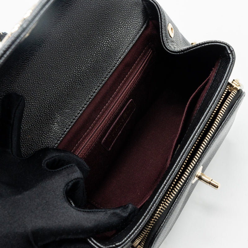 Chanel small business affinity caviar black LGHW (microchip)