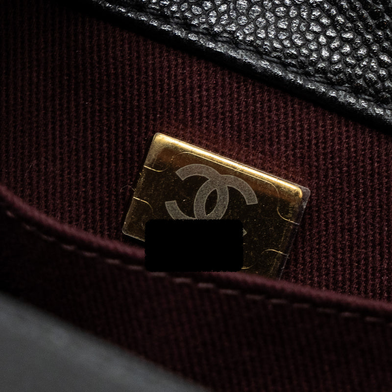 Chanel small business affinity caviar black LGHW (microchip)