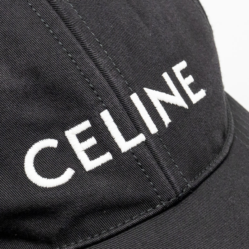 Celine Size S Triomphe and Letter Logo Baseball Cap Black (Sell in Set)