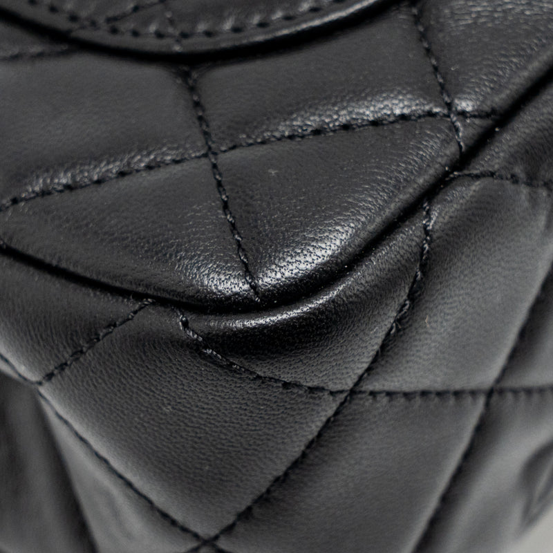 CHANEL Pearl Crush Mini Rectangular Flap Bag Lambskin Black GHW (Microchip)