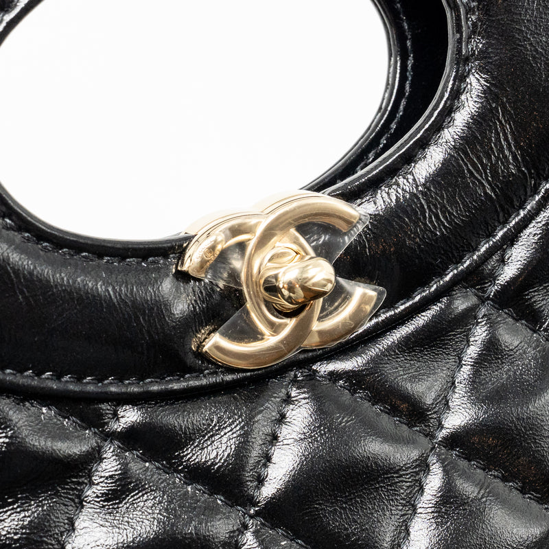 Chanel Mini 31 Bag Shiny Calfskin black LGHW (Microchip)