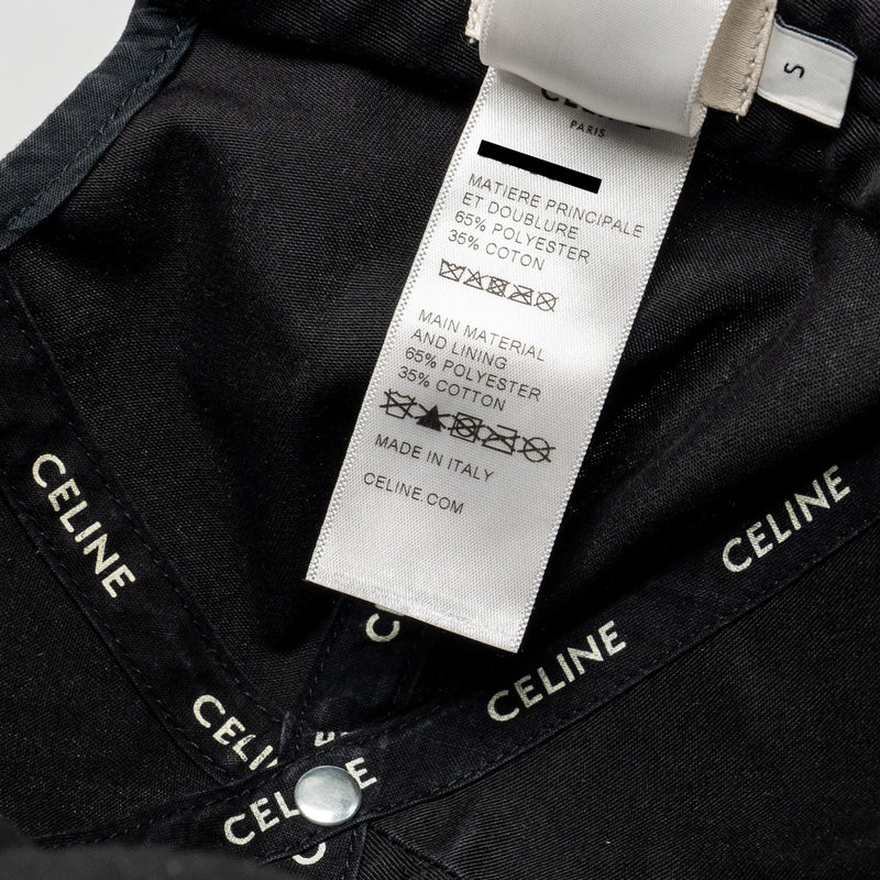 Celine Size S Triomphe and Letter Logo Baseball Cap Black (Sell in Set)