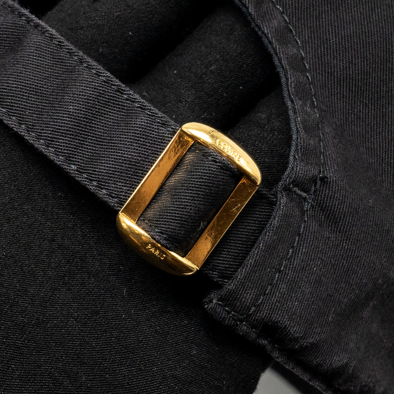 Celine Size S Triomphe and Letter Logo Baseball Cap Black (Sell in Set)