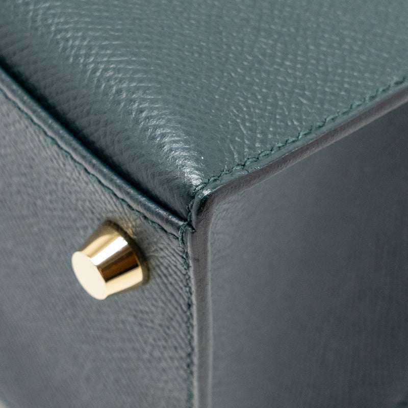 Hermes Kelly 25 Epsom Vert Cypress GHW Stamp C