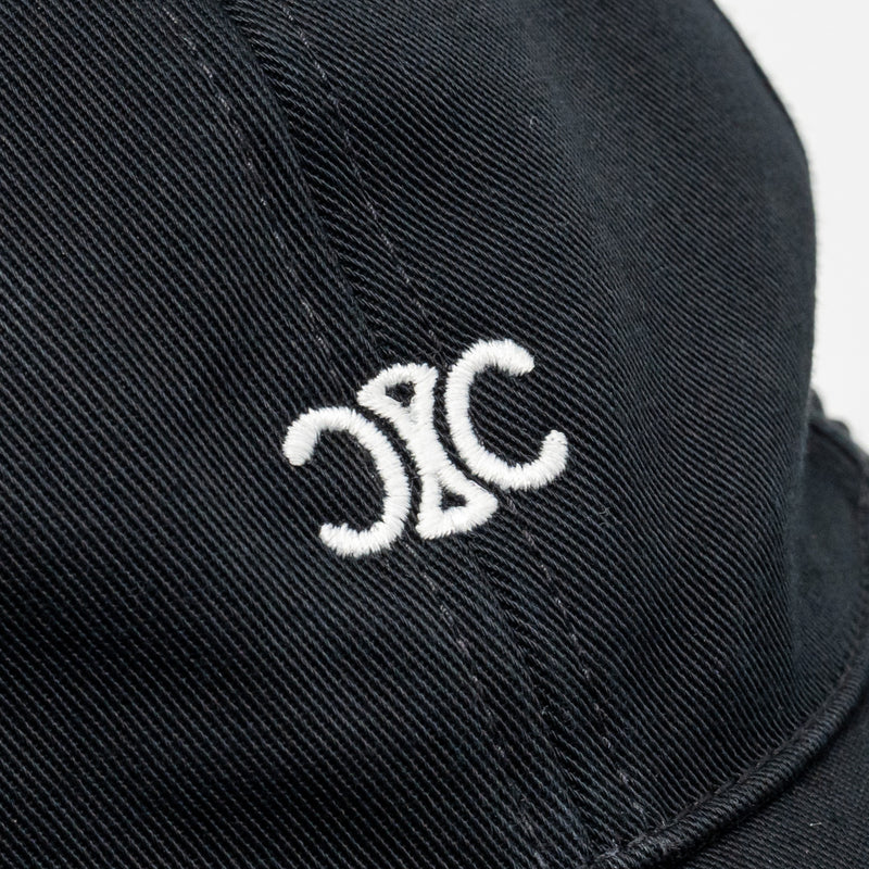 Celine Size S Triomphe and Letter Logo Baseball Cap Black (Sell in Set)