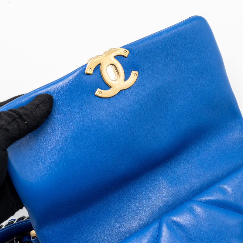 Chanel Small 19 Bag Lambskin Blue Multicolour Hardware (Microchip)