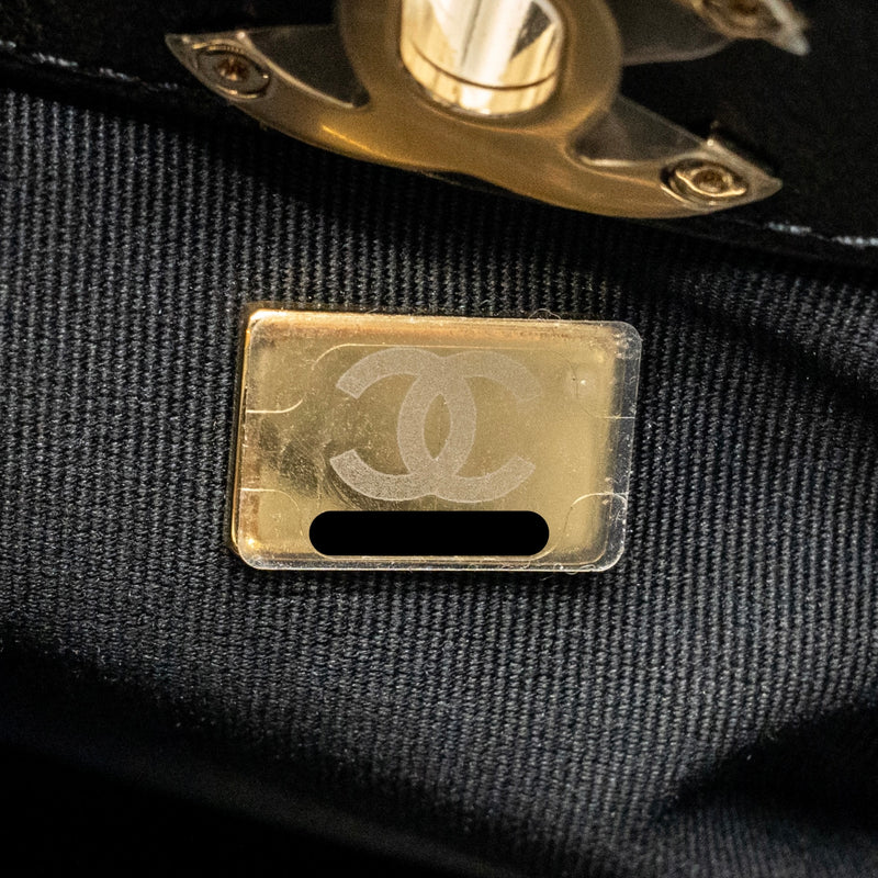 Chanel Mini 31 Bag Shiny Calfskin black LGHW (Microchip)